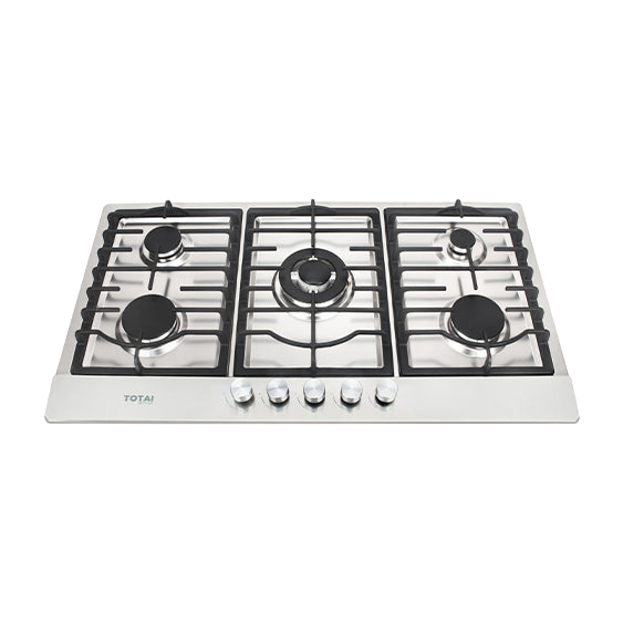 Totai 90cm 5 Burner Gas Hob - Stainless Steel - 03/TS5BNR-SS