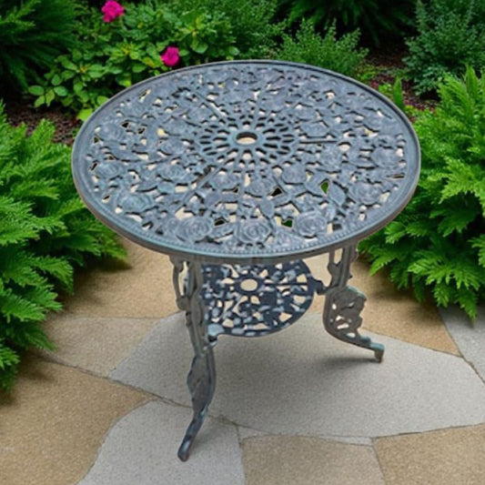 Rose Patio Round Table 62cm - Cast Iron