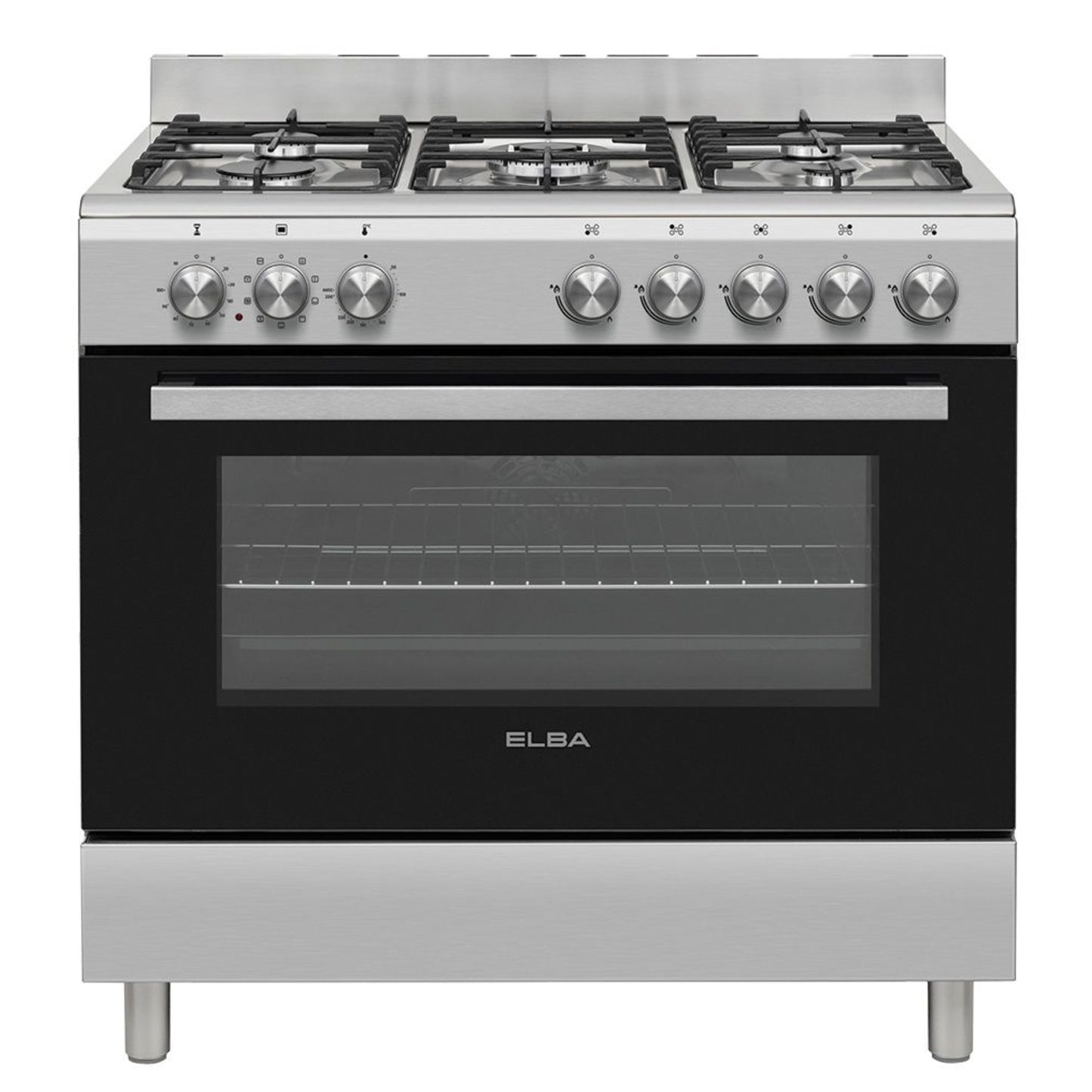 Elba 90cm 5 Burner Free Standing Gas/Electric Cooker - Stainless Steel - 04/96CL827