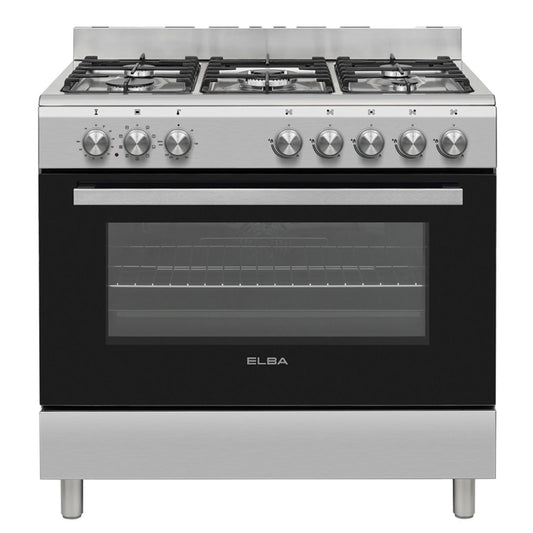 Elba 90cm 5 Burner Free Standing Gas/Electric Cooker - Stainless Steel - 04/96CL827