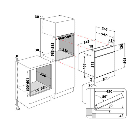 Whirlpool 60cm Built-In Electric Oven - Stainless Steel - AKP444