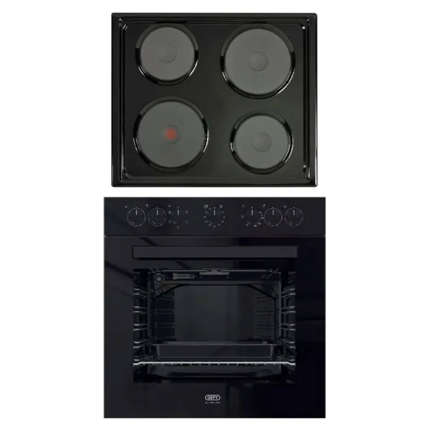 Defy Oven & Hob Combo (DBO482E + DHD332) - DCB822E - Black - Ismails Furnishers