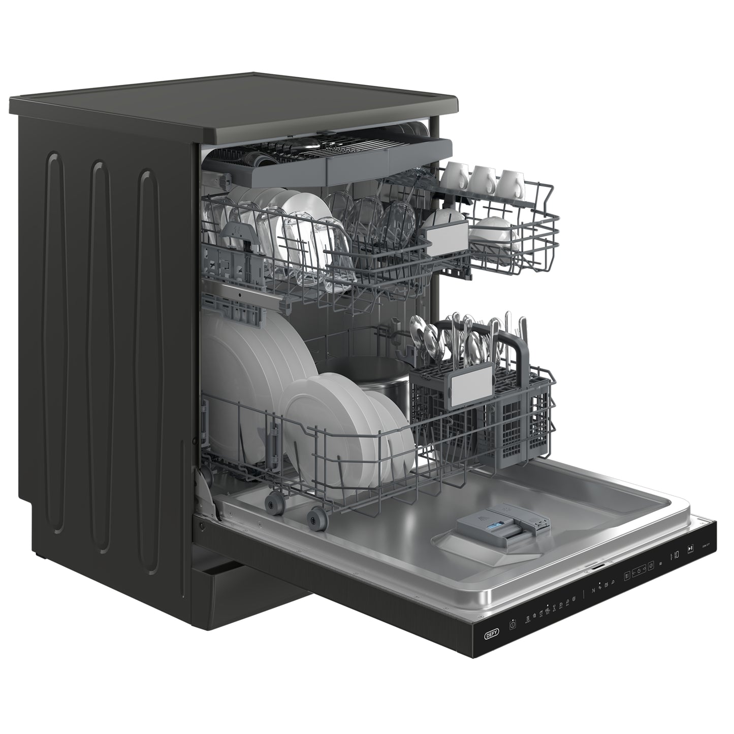 Defy 15 Place Dishwasher - DDW377 - Manhattan Grey