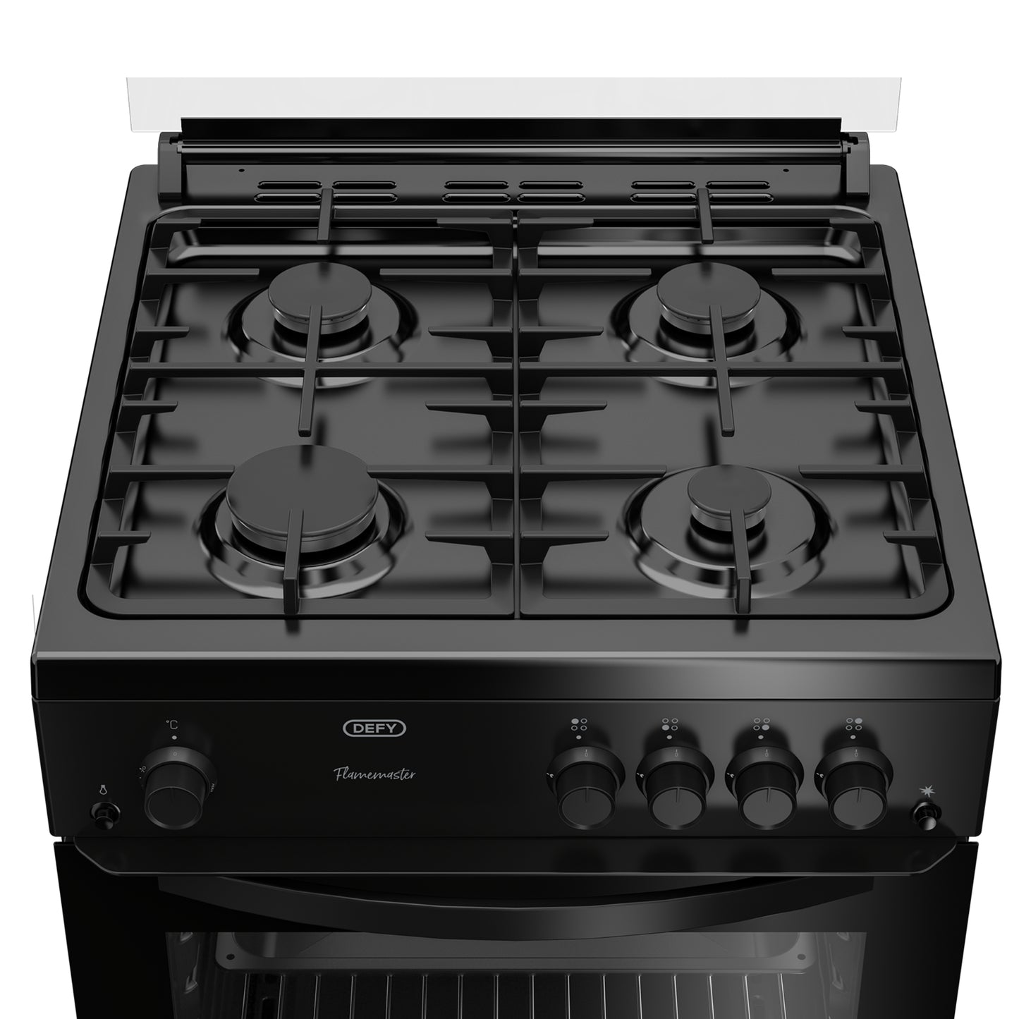 Defy 60cm 4 Burner Free Standing Full Gas Cooker - Black - DGS670X