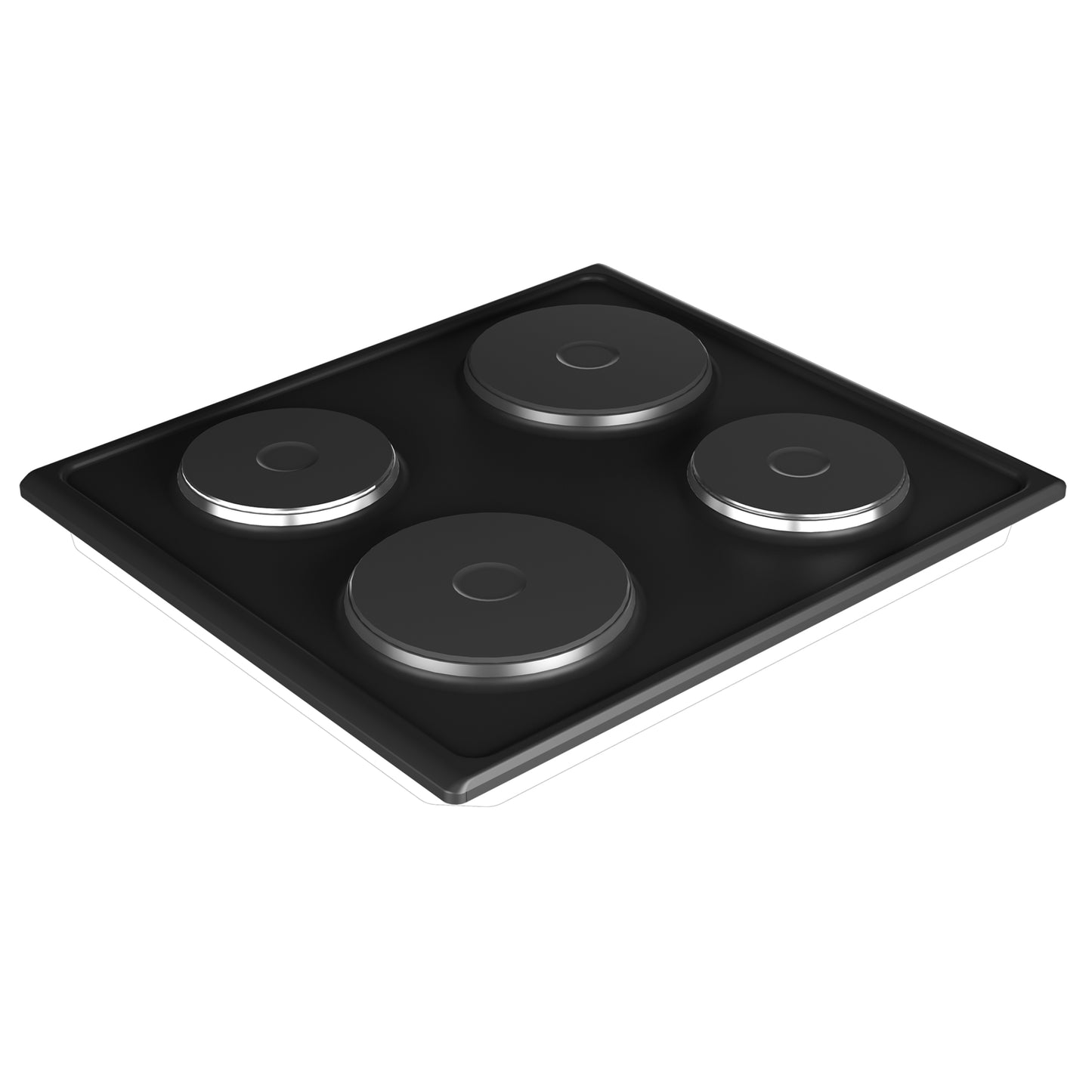 Defy 4 Solid Plate Built-in Hob Black - DHD332