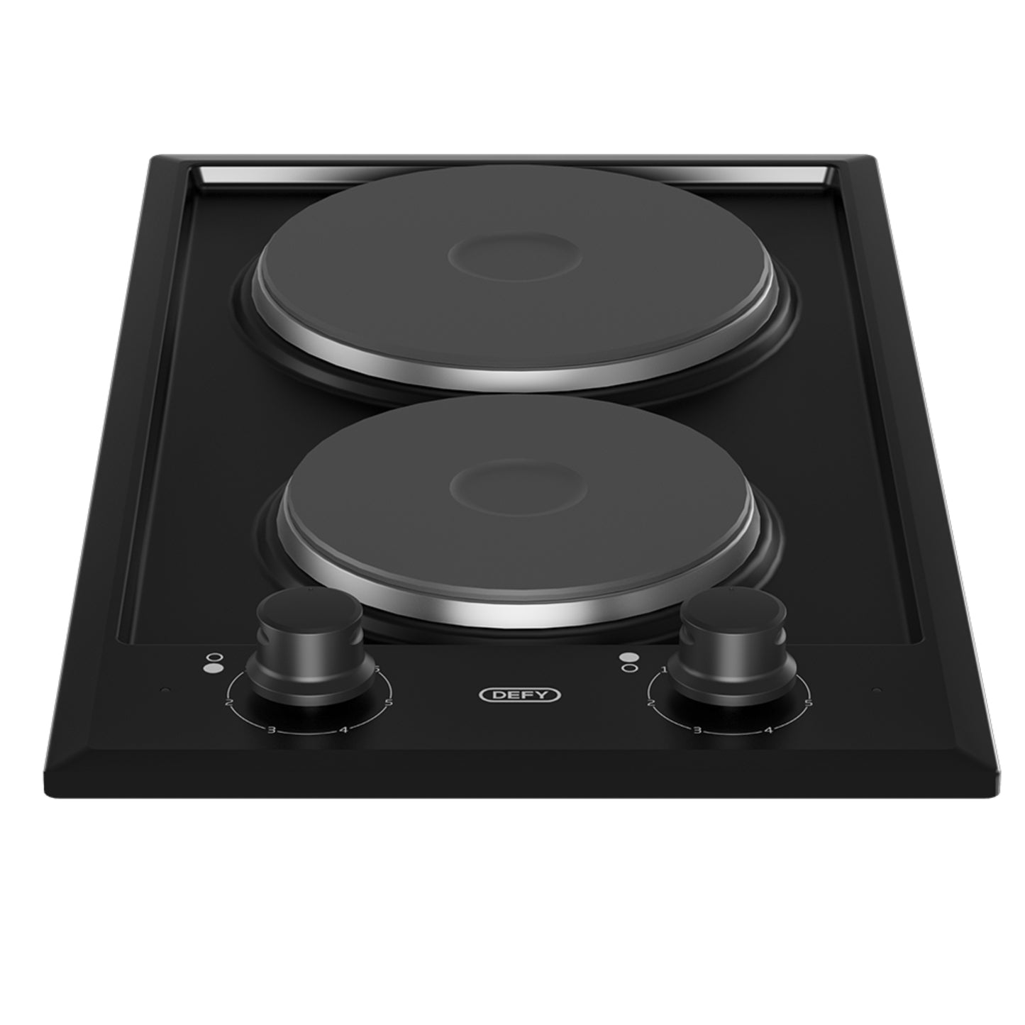 Defy 30cm 2 Solid Plate Built-in Hob Black - DHD400