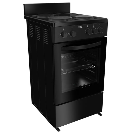 Defy Compact 3 Plate Freestanding Stove - DSS553 - Black