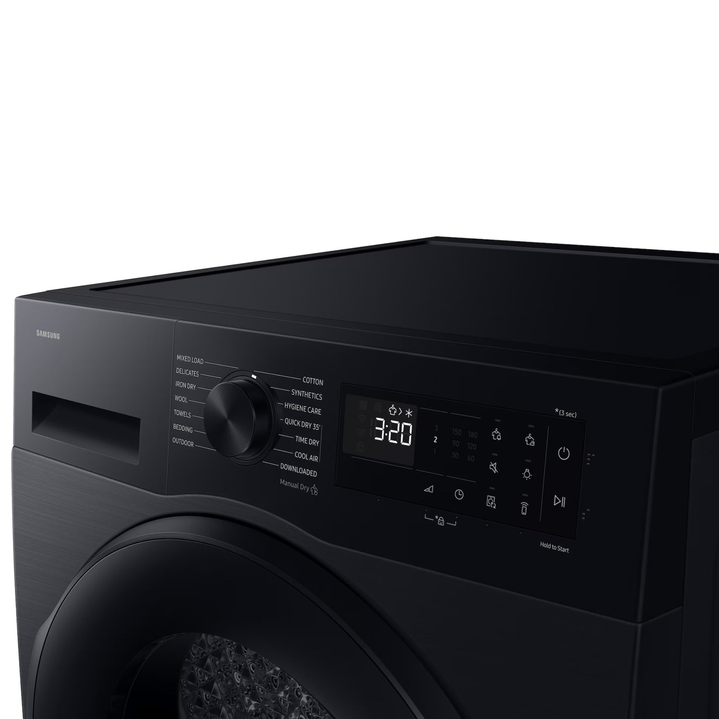 Samsung 9kg Heat Pump Tumble Dryer - Black - DV90CGC2AOABFA