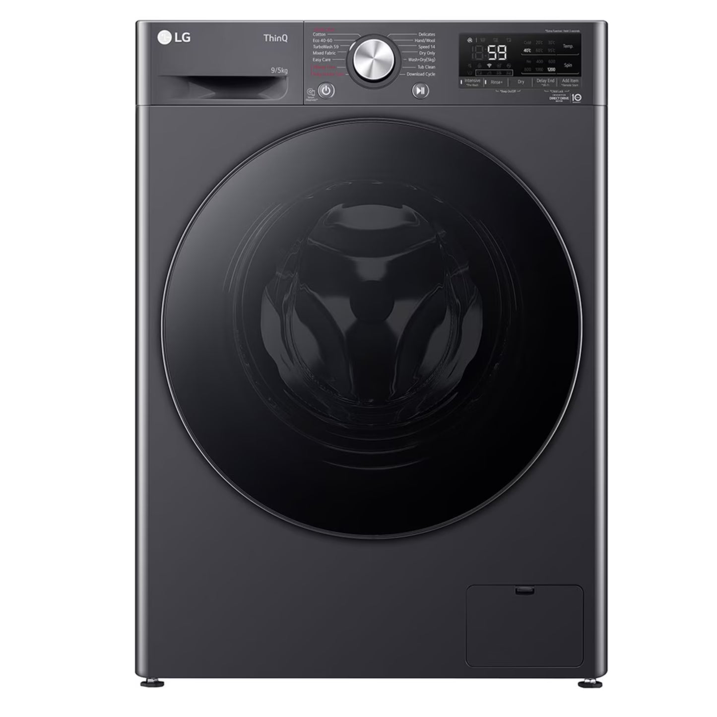 LG 9kg Washer / 5kg Dryer Combo - Middle Black - F2V5FRPYJ