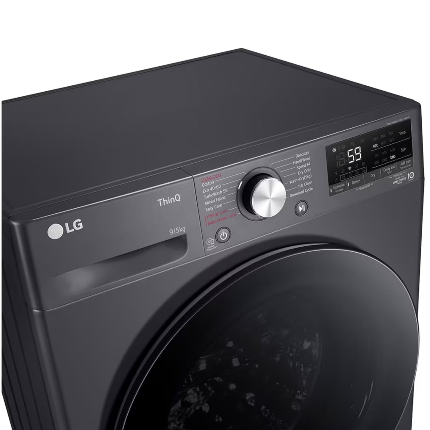 LG 9kg Washer / 5kg Dryer Combo - Middle Black - F2V5FRPYJ