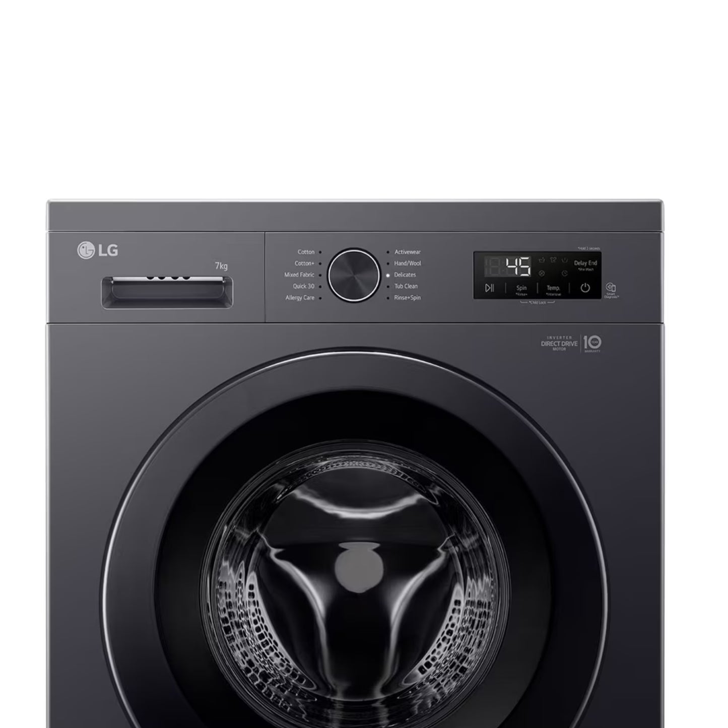 LG 7kg Front Loader Washing Machine - Black - F2Y1HYP6J