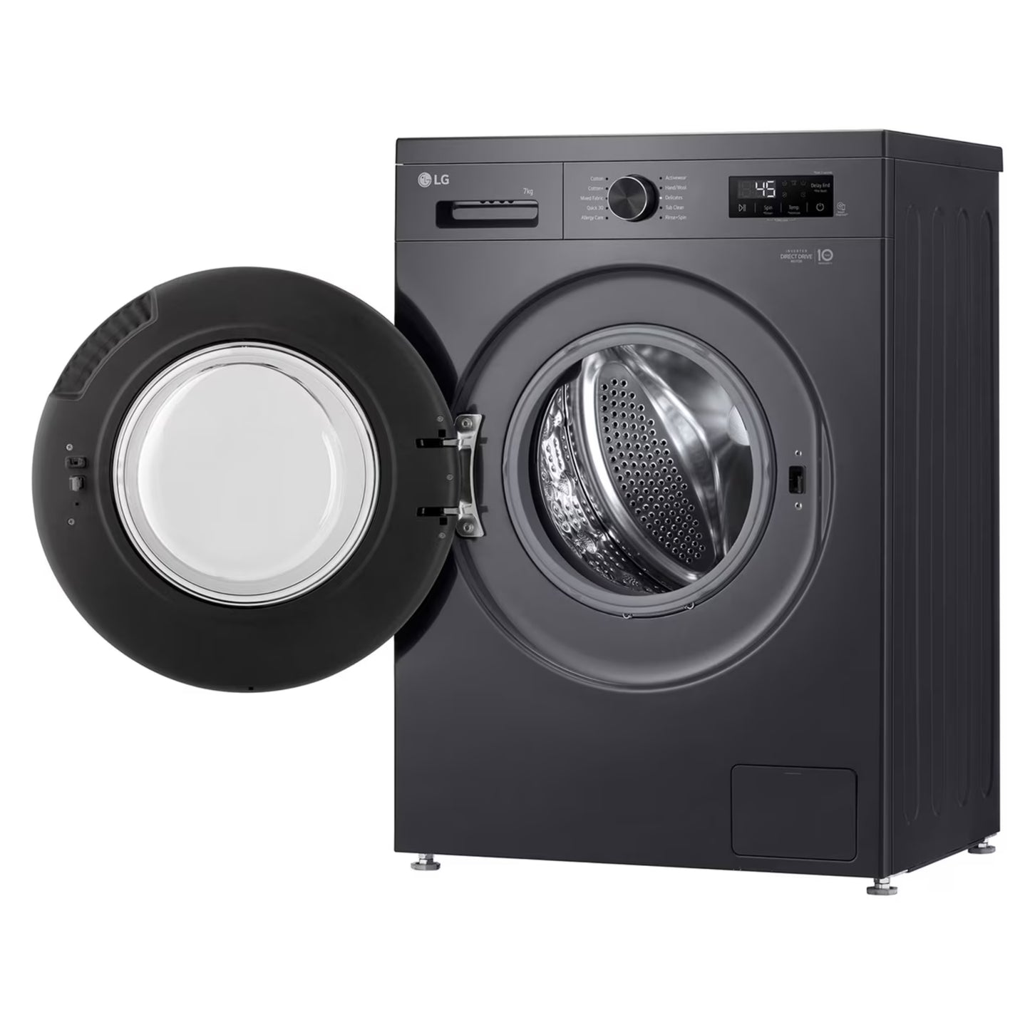 LG 7kg Front Loader Washing Machine - Black - F2Y1HYP6J