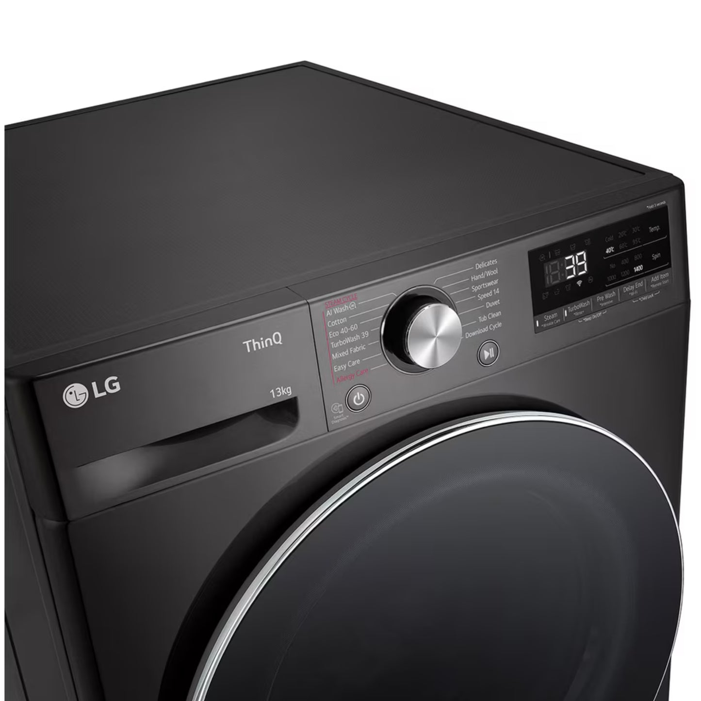 LG 13kg Front Loader Washing Machine - Platinum Black - F4Y9LWP2ZB