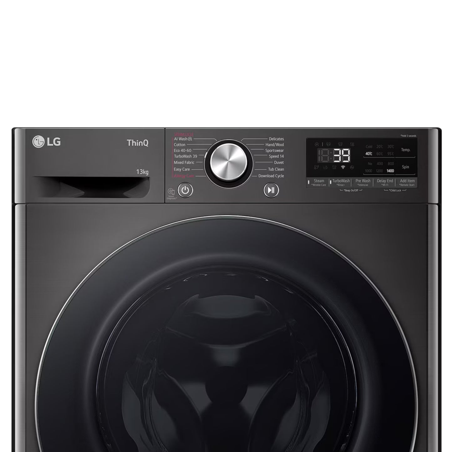 LG 13kg Front Loader Washing Machine - Platinum Black - F4Y9LWP2ZB