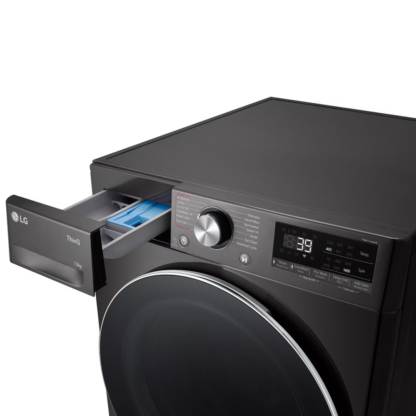 LG 13kg Front Loader Washing Machine - Platinum Black - F4Y9LWP2ZB