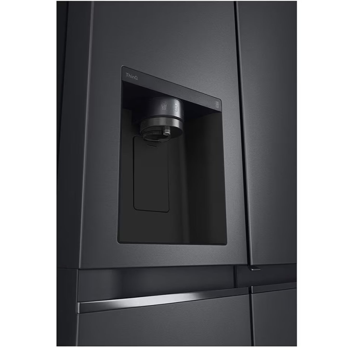 LG 617L Net Side by Side Fridge/Freezer With Water Dispenser Non Plumbed - Black - GC-J257SQ2W
