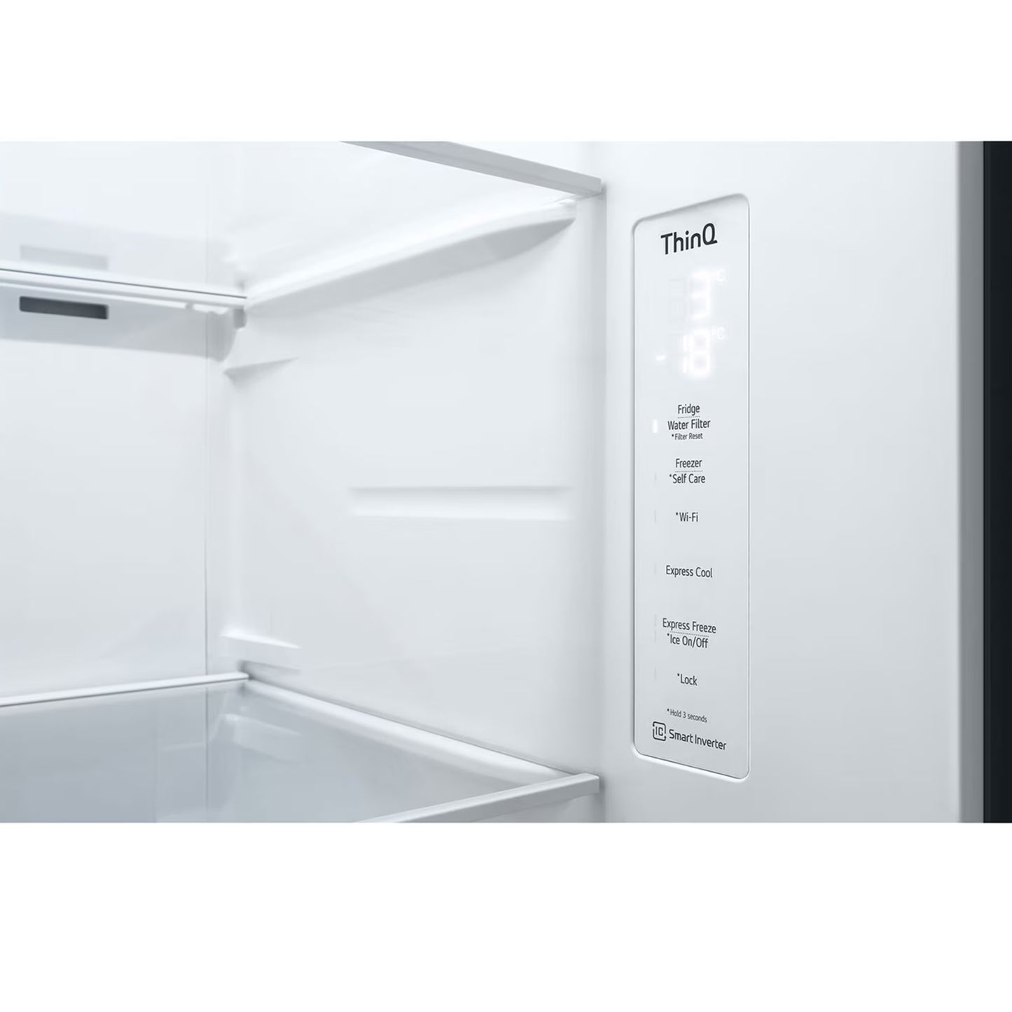 LG 611L Side by Side Fridge/Freezer - GC-L257SQSL - Matte Black