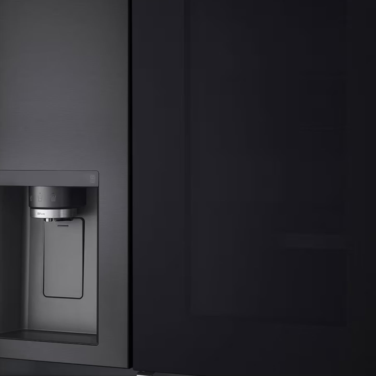 LG 617L Net Side by Side Fridge/Freezer - GC-X257CQFS - Matte Black