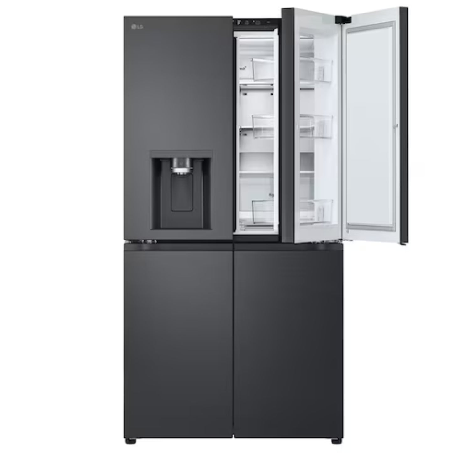 LG 679L Net Side by Side Fridge/Freezer - Black - GC-J24FFCBB