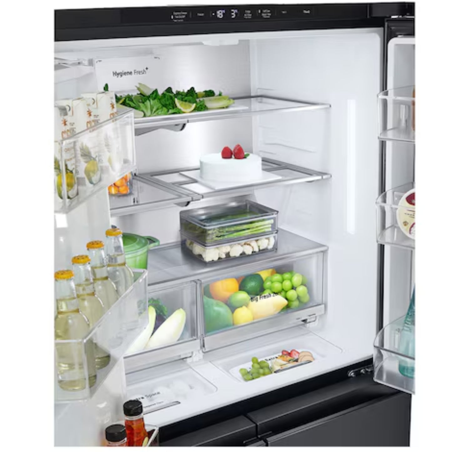 LG 679L Net Side by Side Fridge/Freezer - Black - GC-J24FFCBB