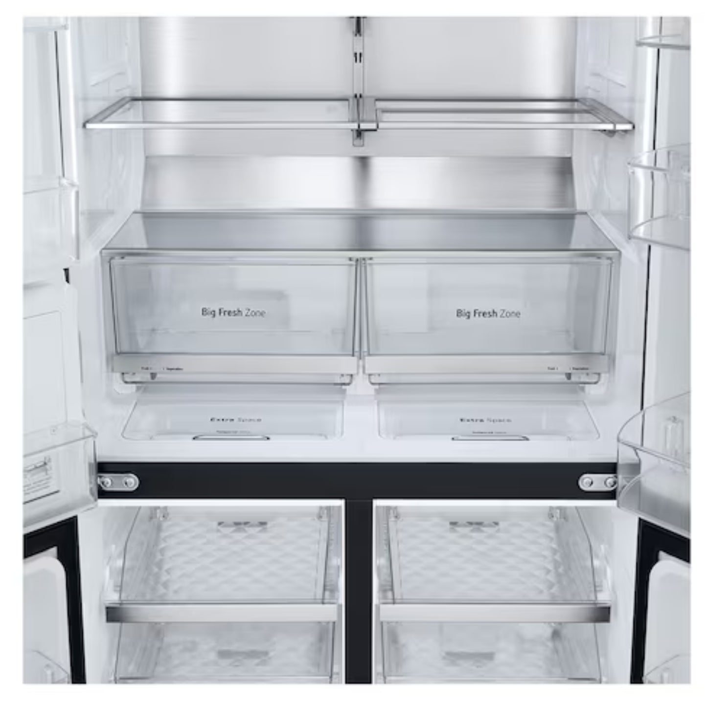 LG 679L Net Side by Side Fridge/Freezer - Black - GC-J24FFCBB