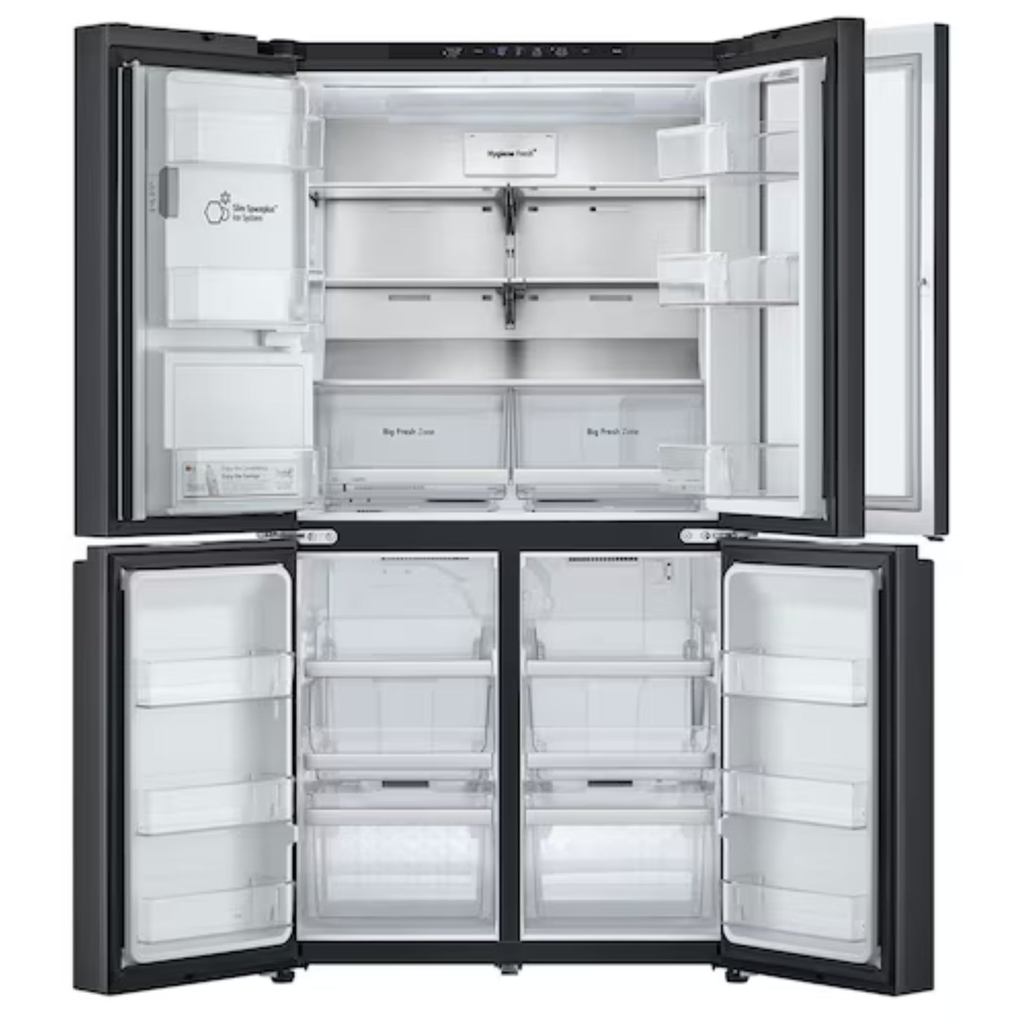 LG 679L Net Side by Side Fridge/Freezer - Black - GC-J24FFCBB
