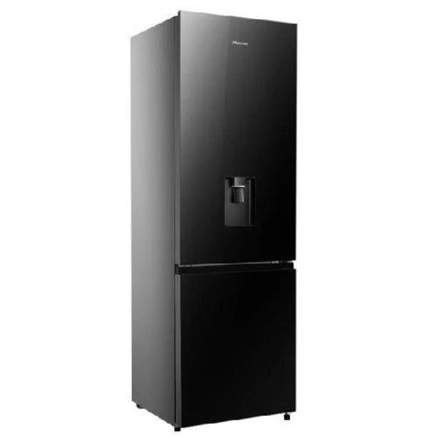 Hisense 347L Combi Fridge/ Freezer With Water Dispenser - Black Glass - H450BMIB-WD