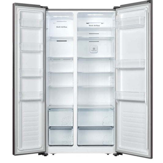 Hisense 518L Side by Side Fridge / Freezer - Metallic - H670SIT
