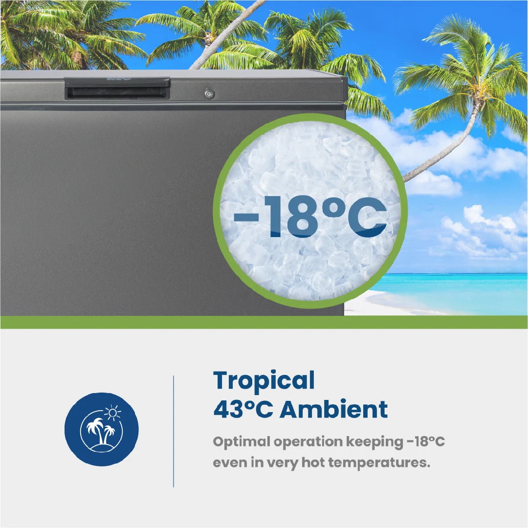 KIC 207L Chest Freezer - Grey - KCG215GR