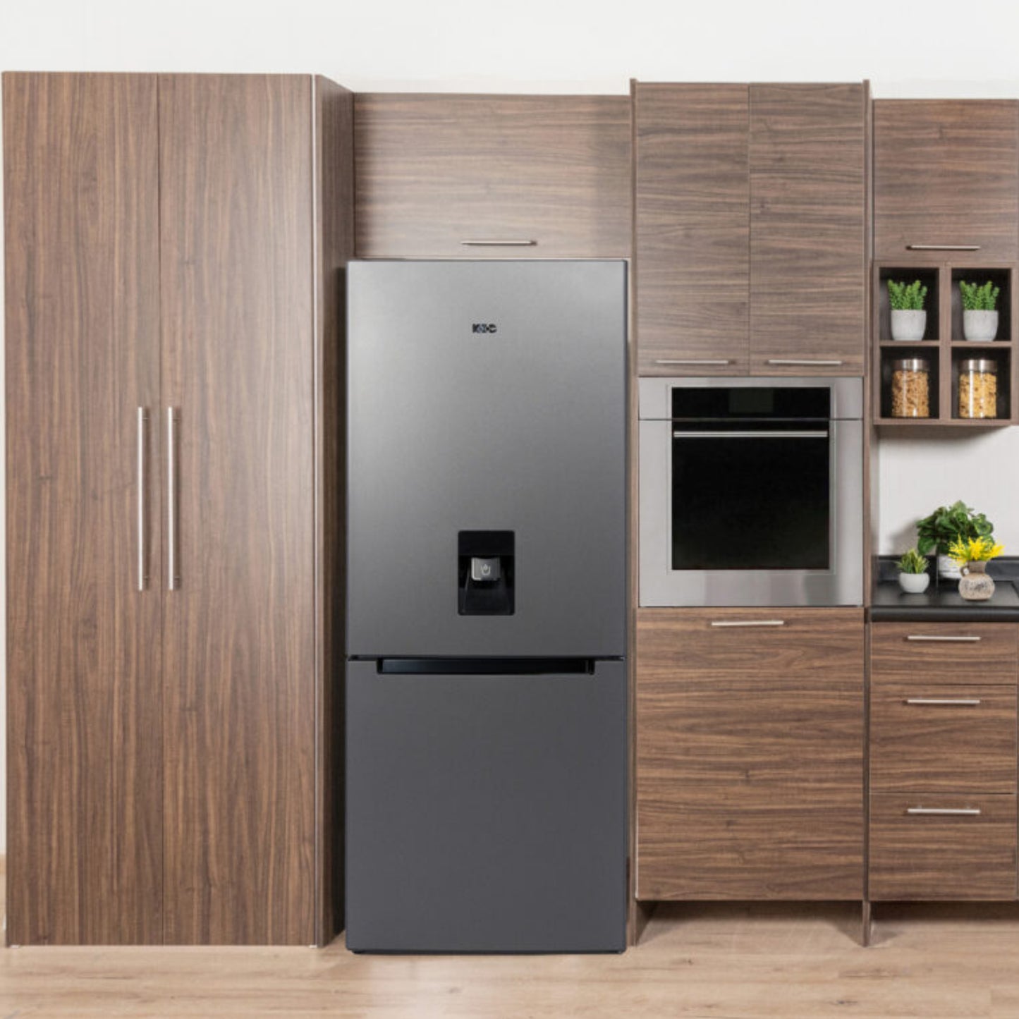KIC 276L Combi Fridge/Freezer With Water Dispenser - Grey - KBF631GR WD