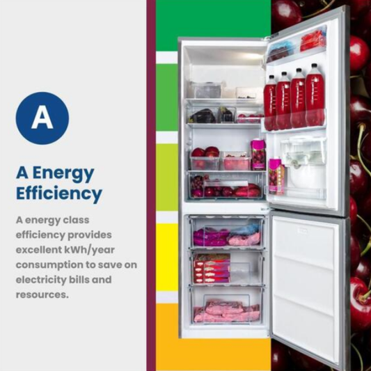 KIC 344L Combi Fridge/Freezer With Water Dispenser - Metallic - KBF639ME WD