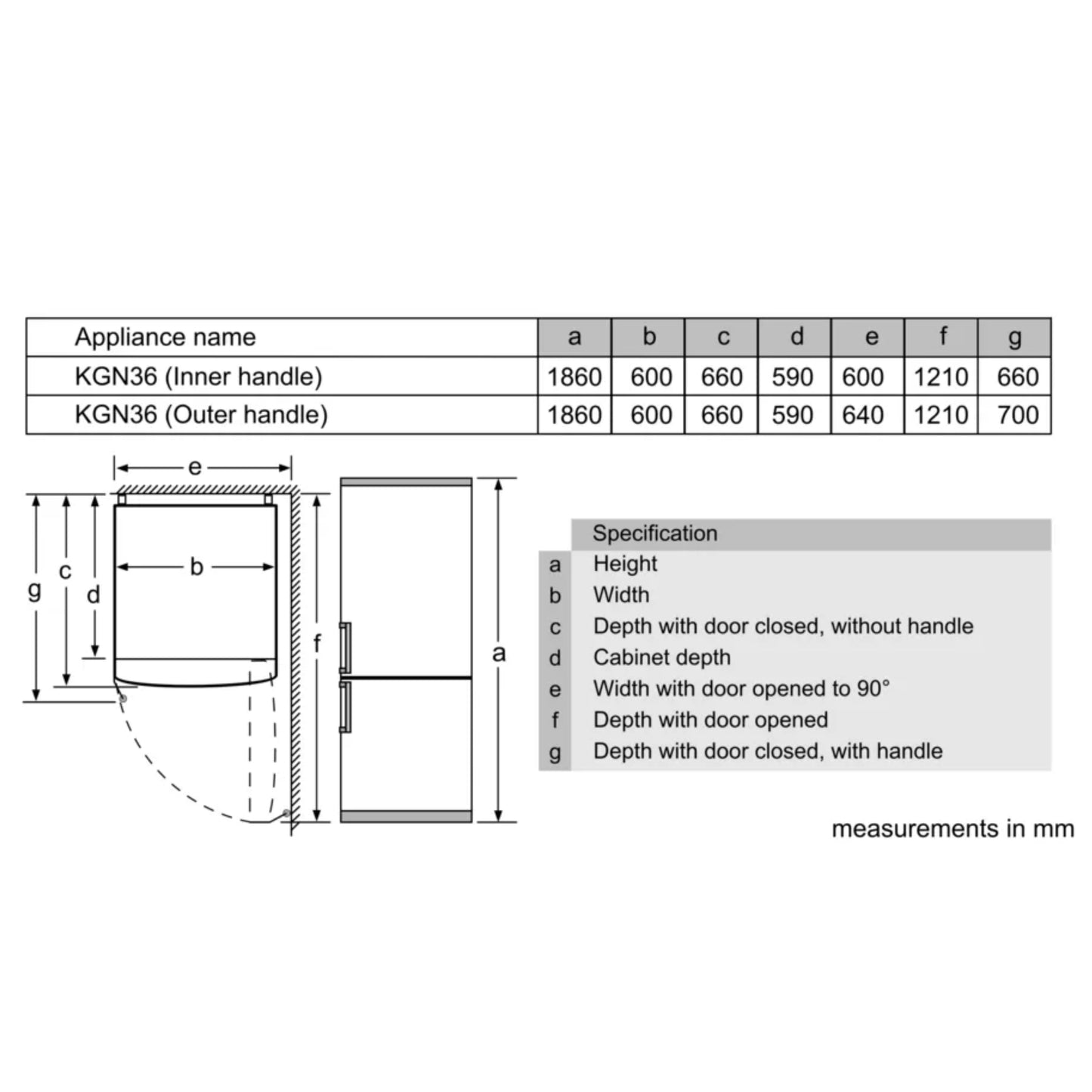 Bosch Serie 2 302l Combi Fridge/Freezer - KGN36NL30Z - Inox Look