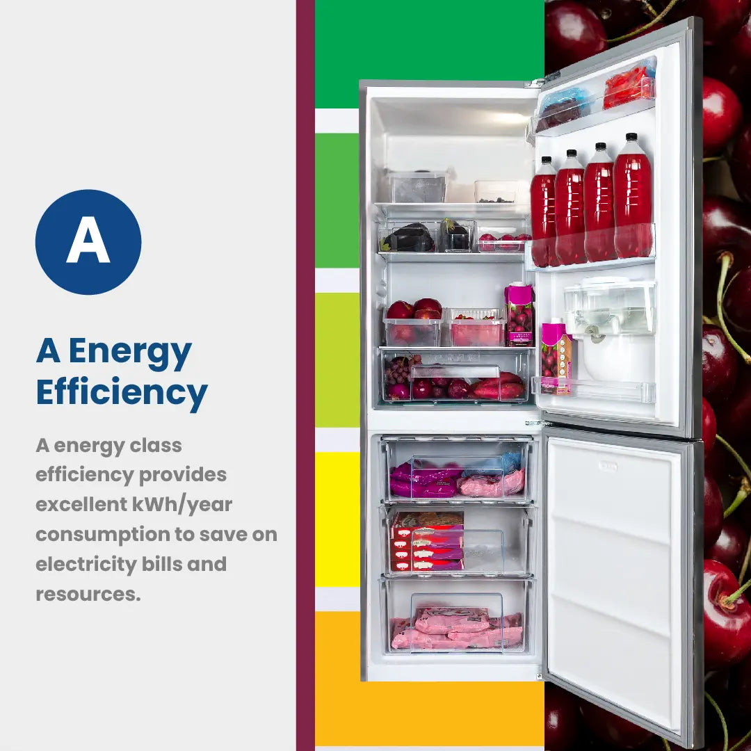 KIC 314L Combi Fridge/Freezer With Water Dispenser - Grey - KBF635GR WD