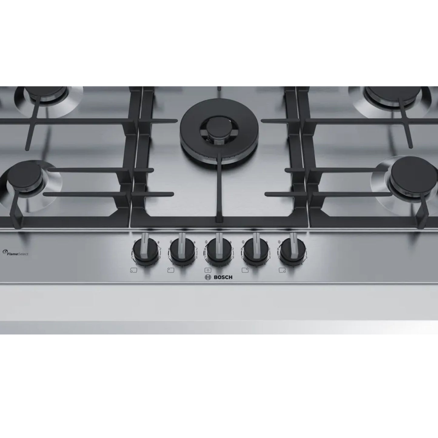 Bosch Serie 6 90cm 5 Burner Gas Hob with Wok Burner - PCR9A5B90Z
