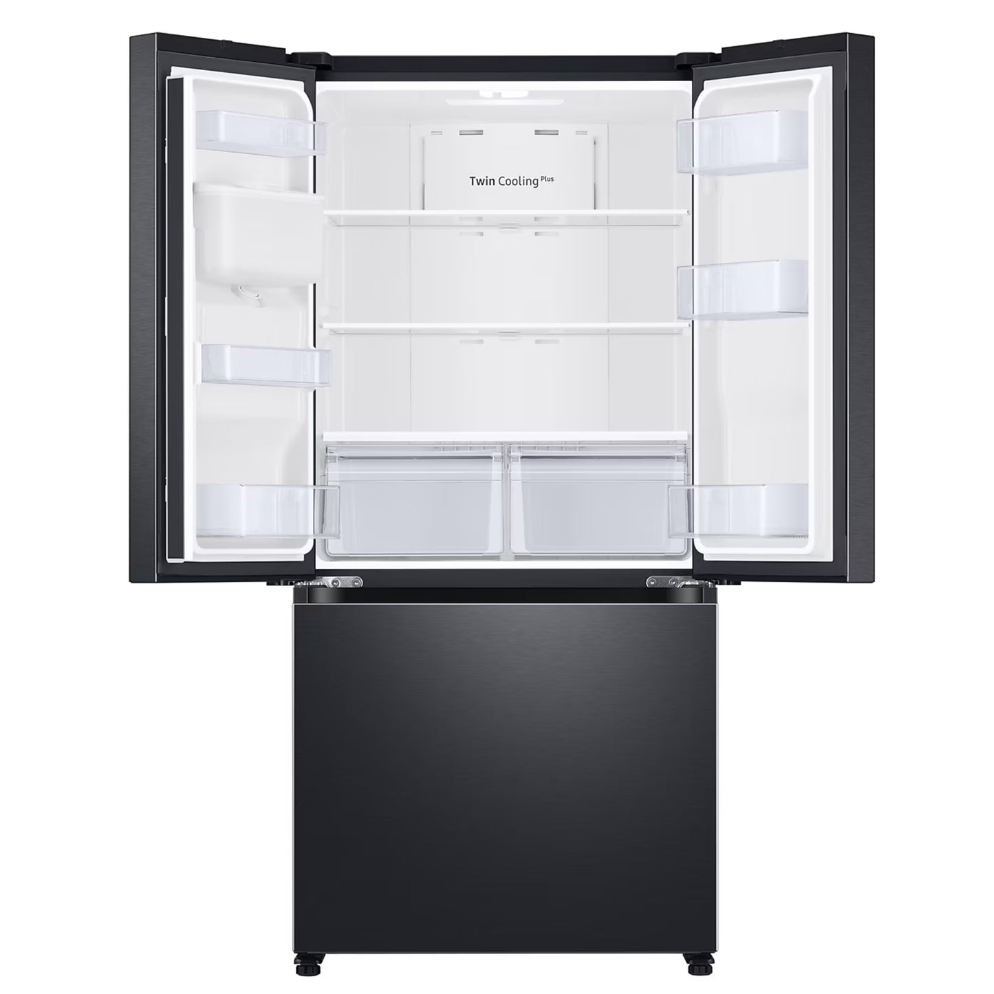 Samsung 470L French Door Side by Side Fridge/Freezer - Gentle Black - RF49A5202B1