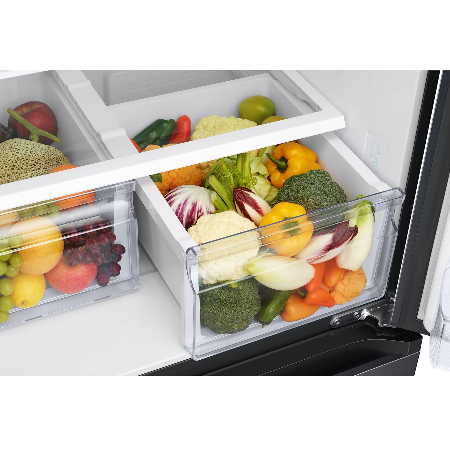 Samsung 470L French Door Side by Side Fridge/Freezer - Gentle Black - RF49A5202B1