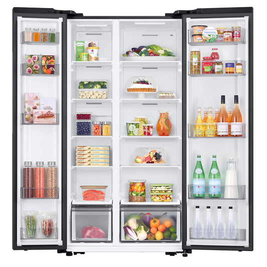 Samsung 564L Side by Side Fridge/Freezer - Gentle Matt Black - RS57DG4000B4FA