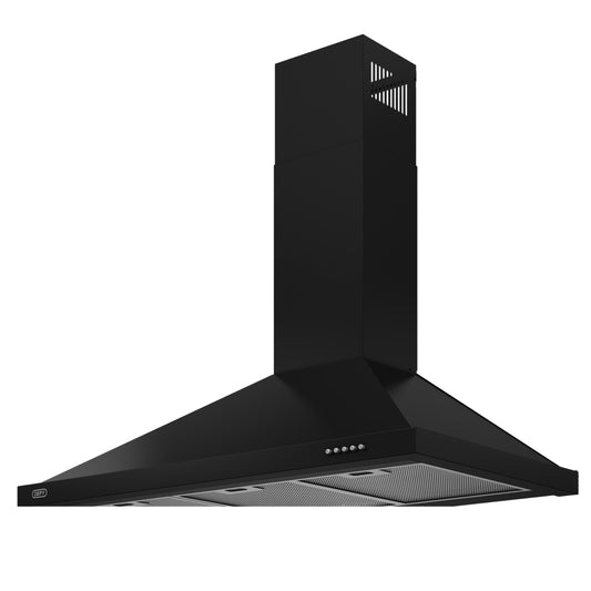 Defy 90cm Chimney Cooker Hood - Black - DCH90CB
