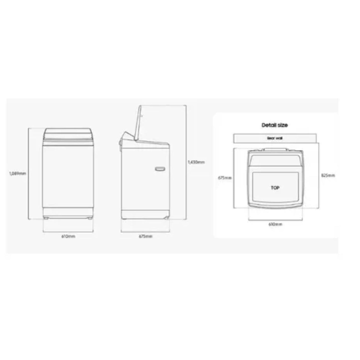 Samsung 15kg Top Loader Washing Machine - WA80F15S5BFA - BLACK