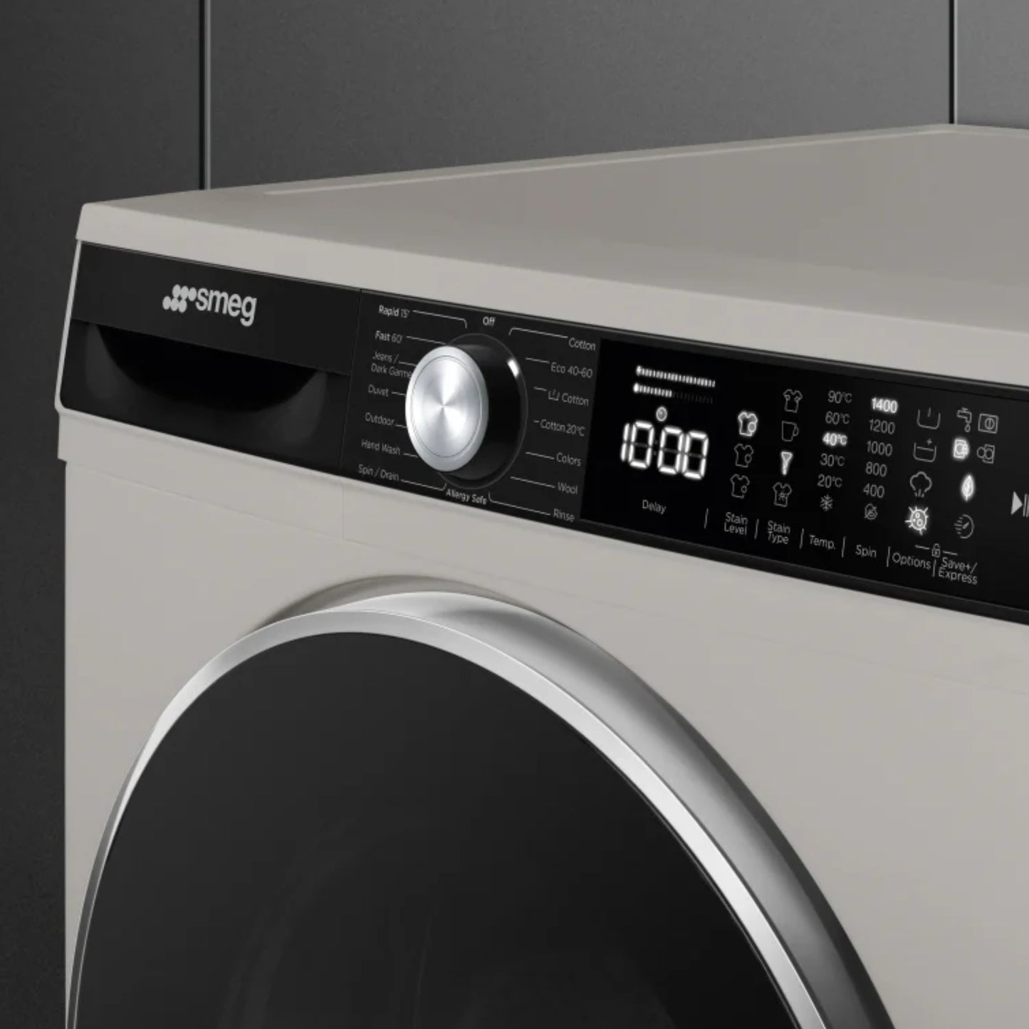 Smeg 9kg Front Loader Washing Machine - Stainless Steel - WM3T94SSA