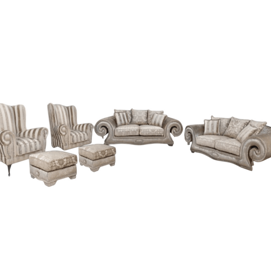 Atlanta 6 Piece Lounge Suite Fabric - Ismails Furnishers
