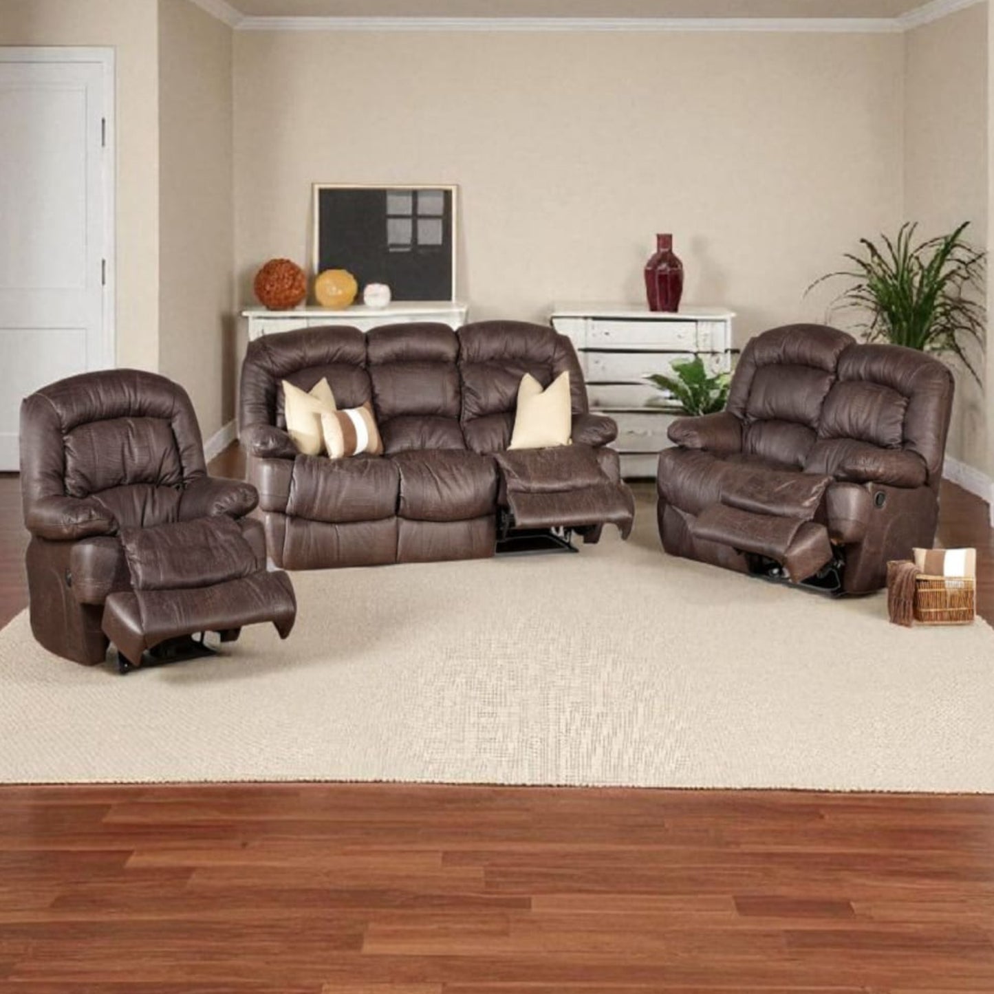 Alpine Avalon 3.2.1 5 Motion Lounge Suite - Genuine Leather