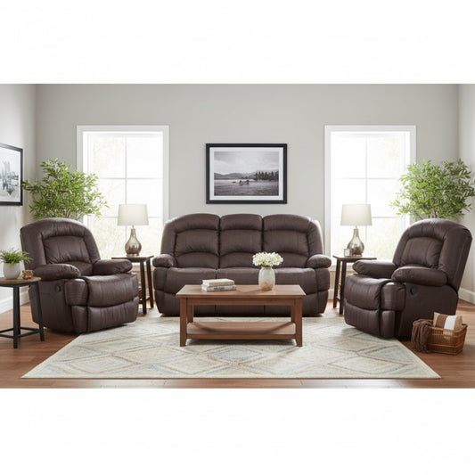 Alpine Avalon 3.2.1 5 Motion Lounge Suite - Genuine Leather