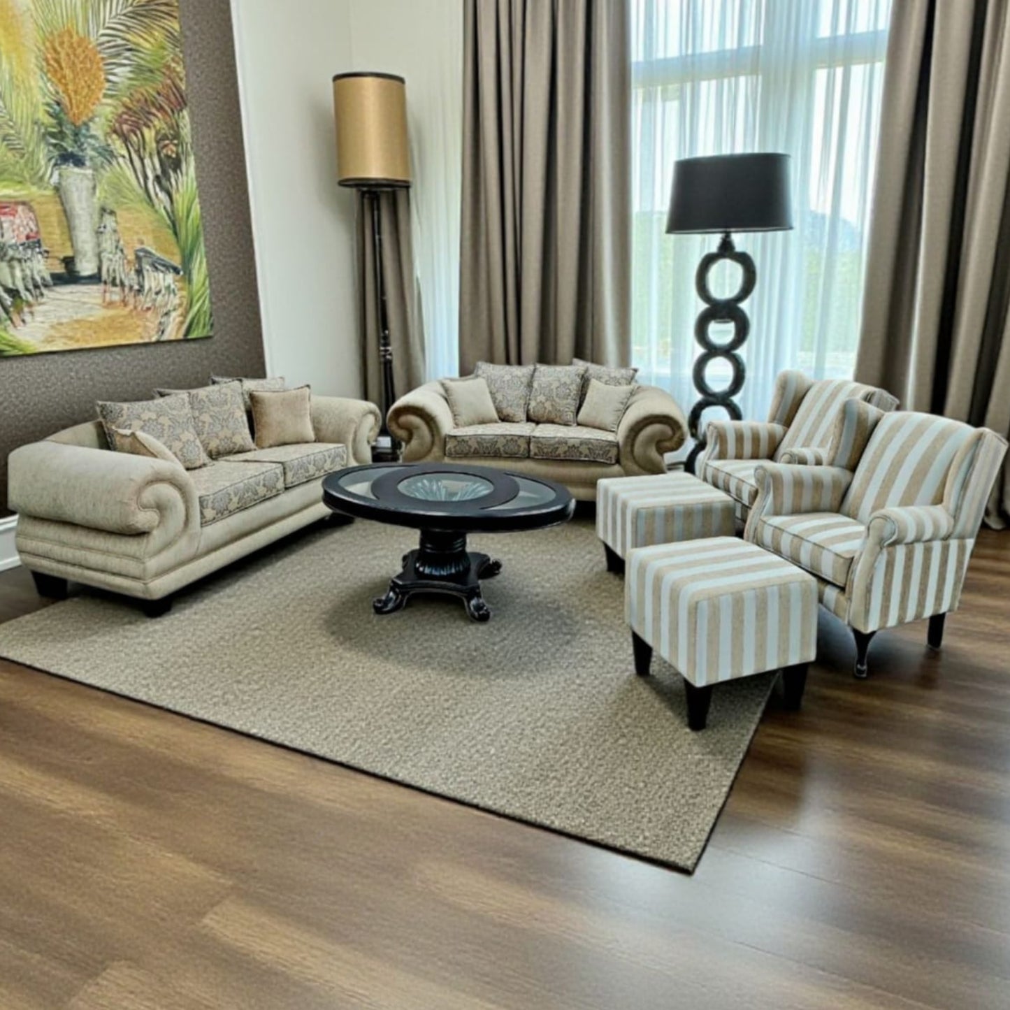 Barcelona 6 Piece Lounge Suite - Fabric