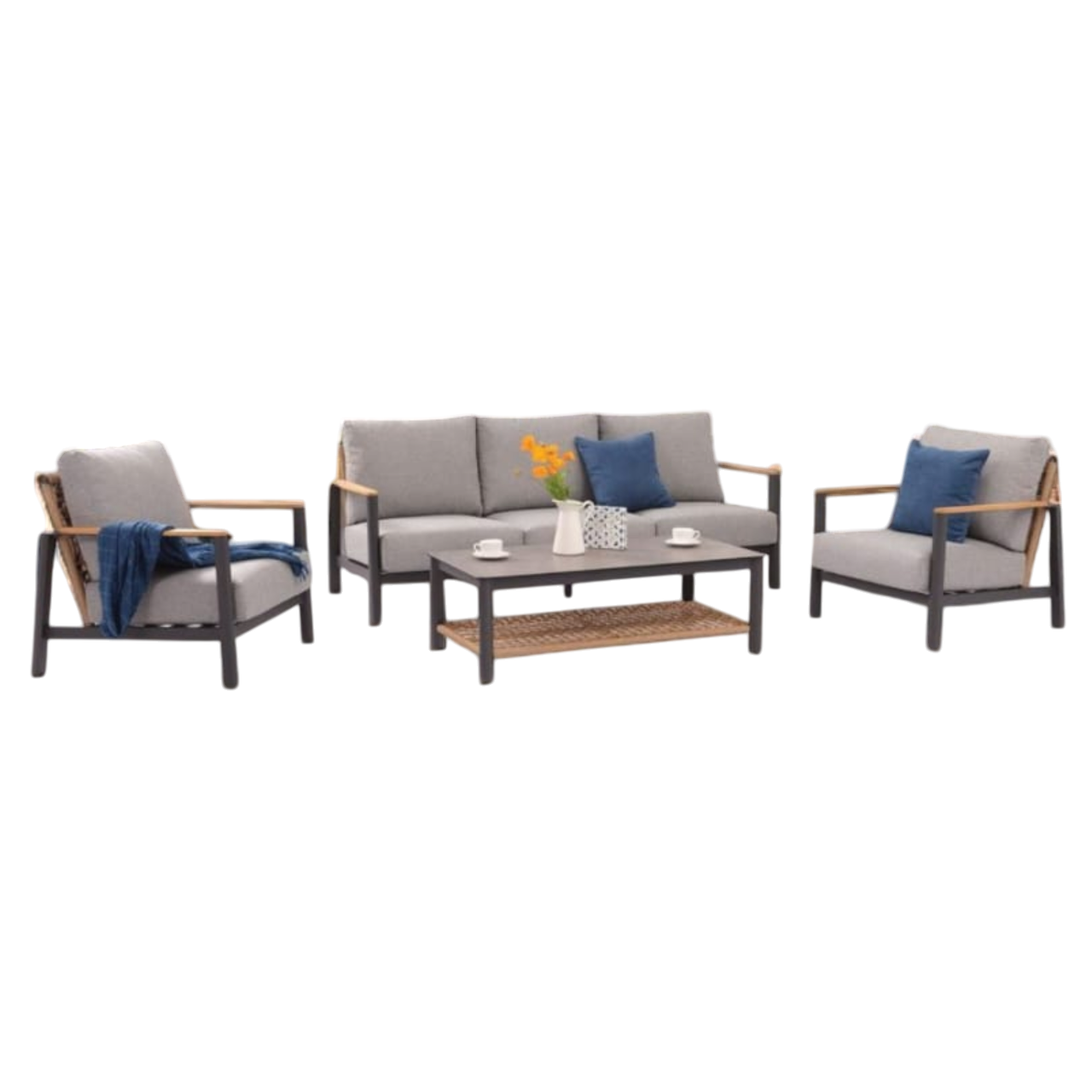 Boston 4 Piece Patio Lounge Set