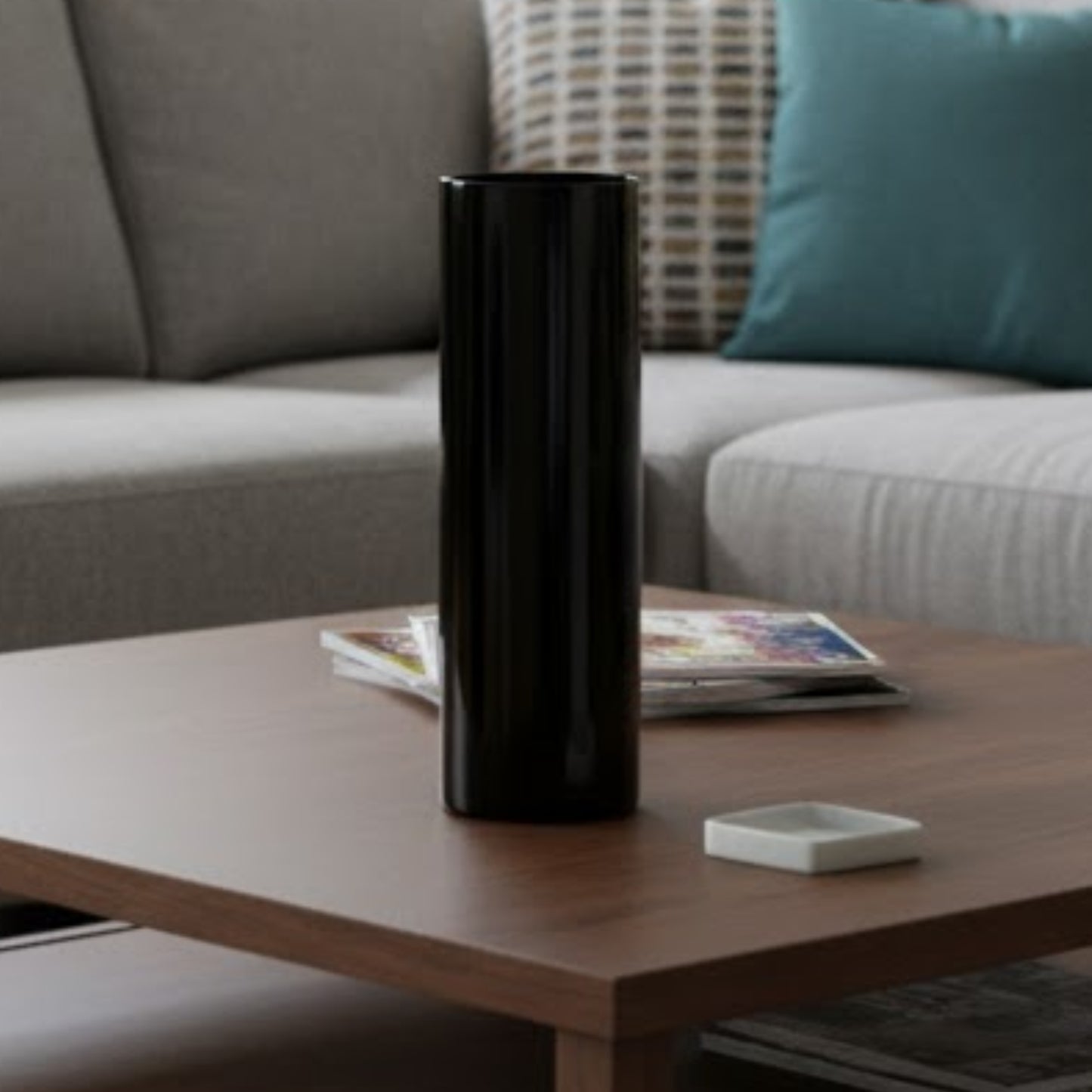 Cylinder Vase Black CCA78U1 - Ismails Furnishers