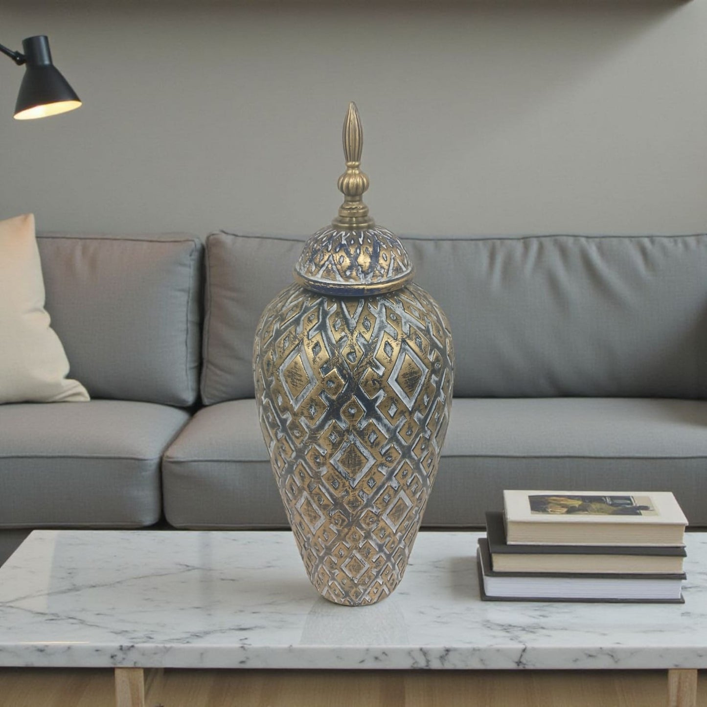 Large Ginger Jar - Blue - CER-818689