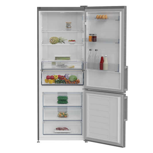 Defy 464L Combi Fridge/Freezer - Metallic - DAC704