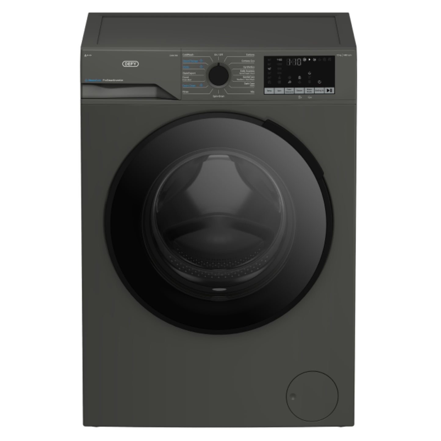 Defy 12kg Front Loader Washing Machine - Steam Cure - Manhattan Grey - DAW398