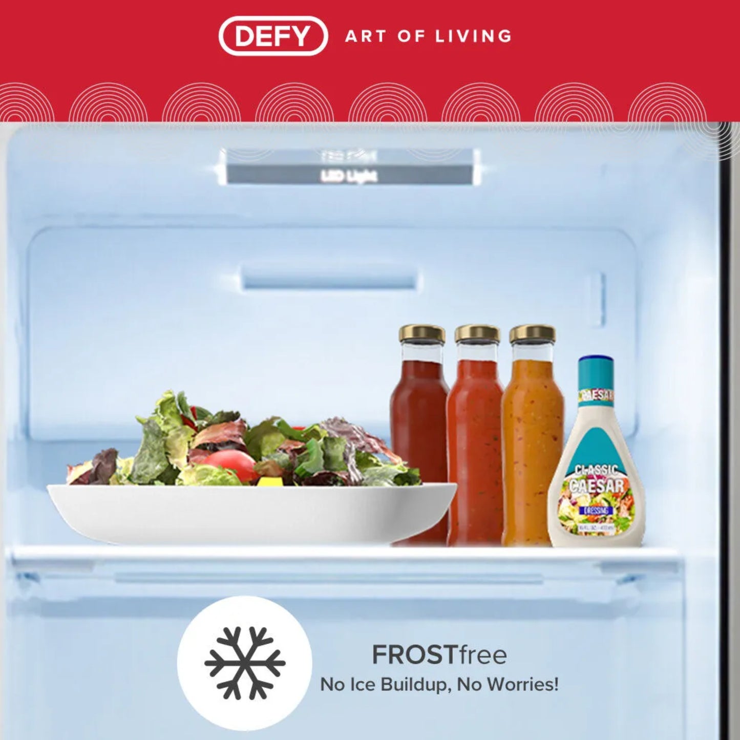 Defy 496lt Side by Side Fridge/Freezer - DFF456 - Black Glass